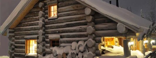 LA CASA DI BABBO NATALE CON QUALE LEGNO  ERA COSTRUITA?